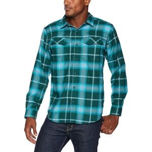 Columbia Silver Ridge™ Flannel Long Sleeve‎ Shirt Men's Vivid Teal M - NWT